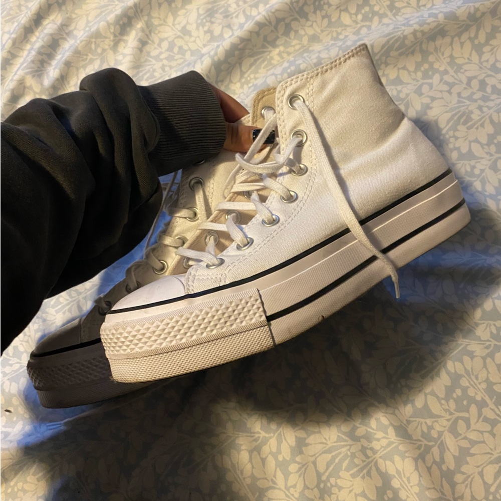 White platform converse